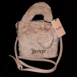 JUICY COUTURE PINK FUZZY FURRY TOTE BAG